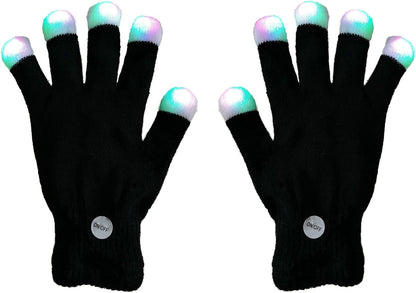 7 Colors Light Show LED Gloves Rave Light Finger Lighting Flashing Glow Mittens