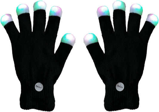 7 Colors Light Show LED Gloves Rave Light Finger Lighting Flashing Glow Mittens