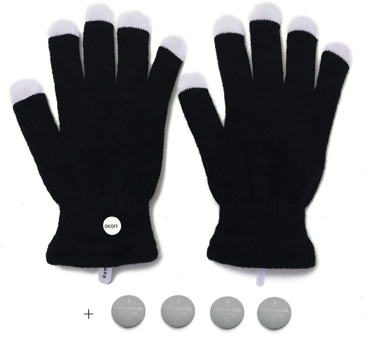 7 Colors Light Show LED Gloves Rave Light Finger Lighting Flashing Glow Mittens