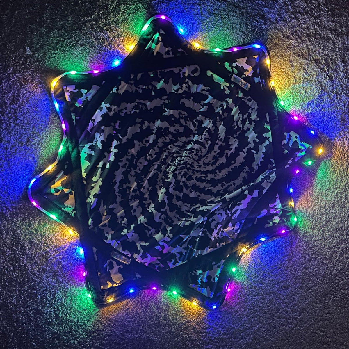 Spark Flow Star - AIR 28" Midway 24" - Rechargeable Multi-Colored LED Lights - 3 Modes (Cookie Spin - AIR)