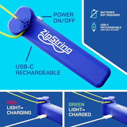 Original - as Seen on Shark Tank - Classic Rope Launcher Toy, Perfect for Kids & Adults - Fly a String Loop in the Air for Endless Tricks & Fun, Wonderment Awaits, Bold Blue