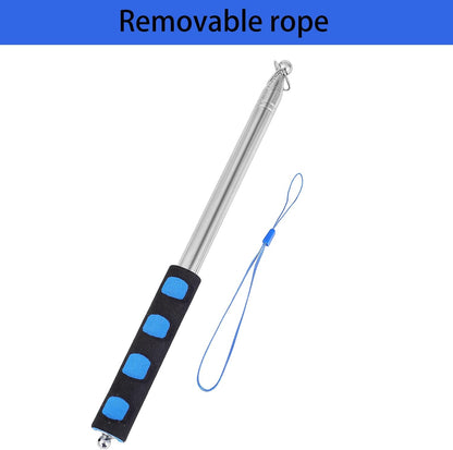 8.2Ft Tour Guide Flag Pole Telescoping Handheld Flagpoles Stainless Steel Extendable Portable Flag Pole with Clips for Tour Guide Teaching Point Horse Training Totem Pole Festival Parade