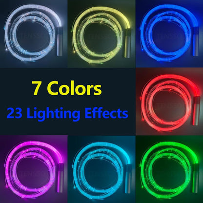 Fiber Optic Whip LED Whips:  6Ft Rechargeable LED Whip Lights for Dance with 7 Colors and 5 Glow Modes, Flow Toy Rave Light Accessories for Dancing, Party, Gift