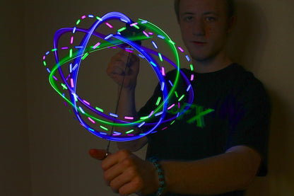 6 Led Spinning Orbit: Pure Bliss Multicolor Pattern - Flow Rave Toy
