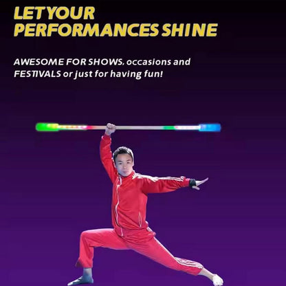 LED Poi LED Staff, Length 47.51 Inches, Stunning Light - Glow Staff Spinning Fun with Remote Control Ideal for Both Beginners and Professional Performers