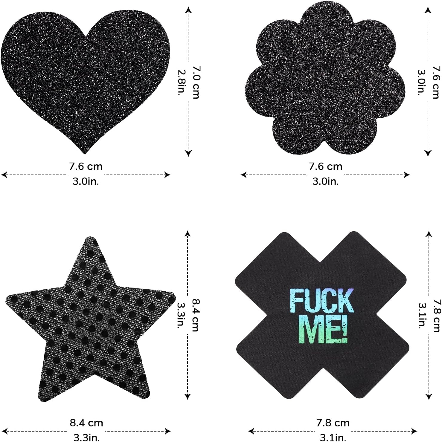 Glitters Pasties Rave Pack Nipple Covers Stickers Disposable Sticky Breast Petals Bra for Women Rave Outfit Party
