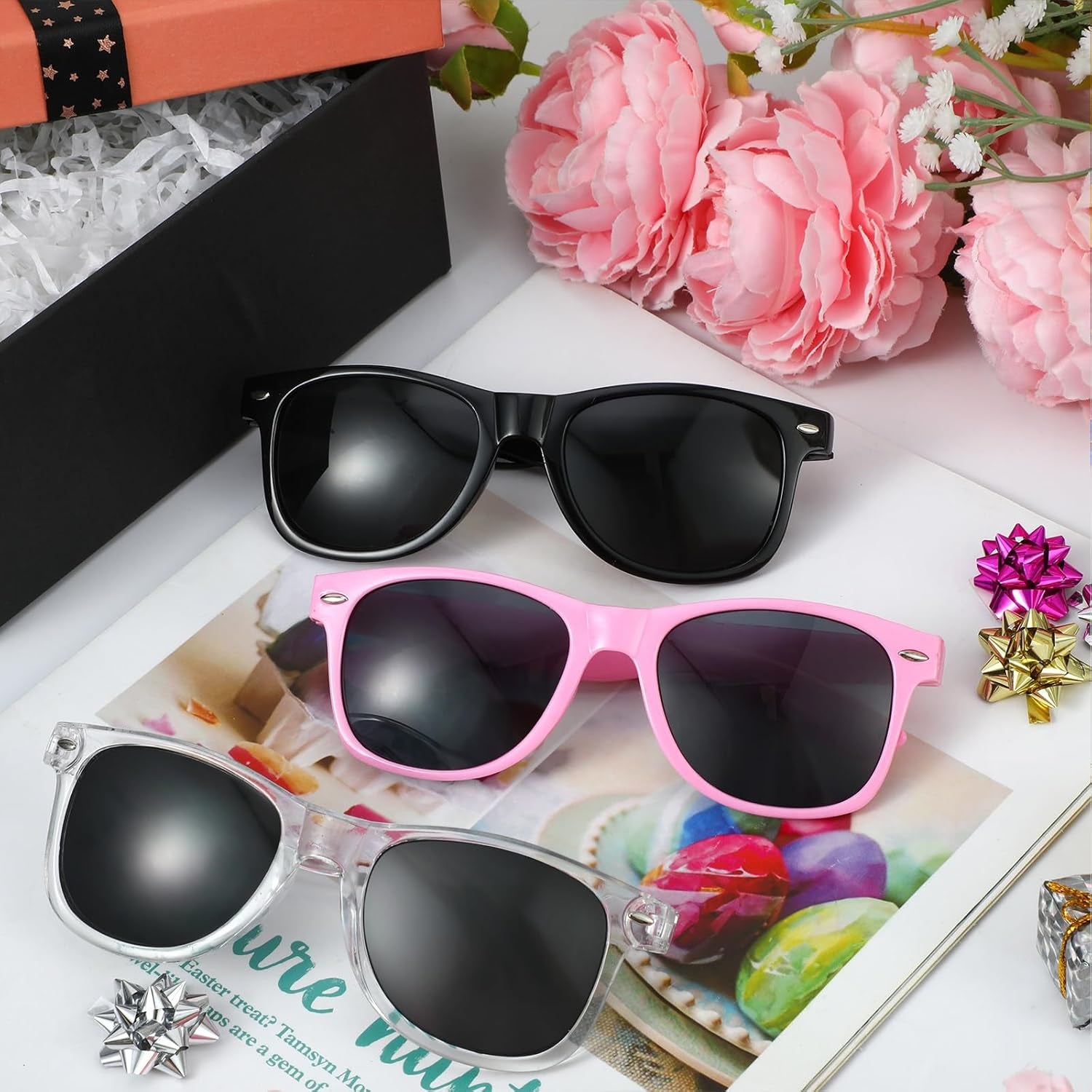 3PCS Diffraction Glasses, 3D Prism Rainbow Heart Star Effect Light Refraction Rave Glasses for Bar Concert EDM Party