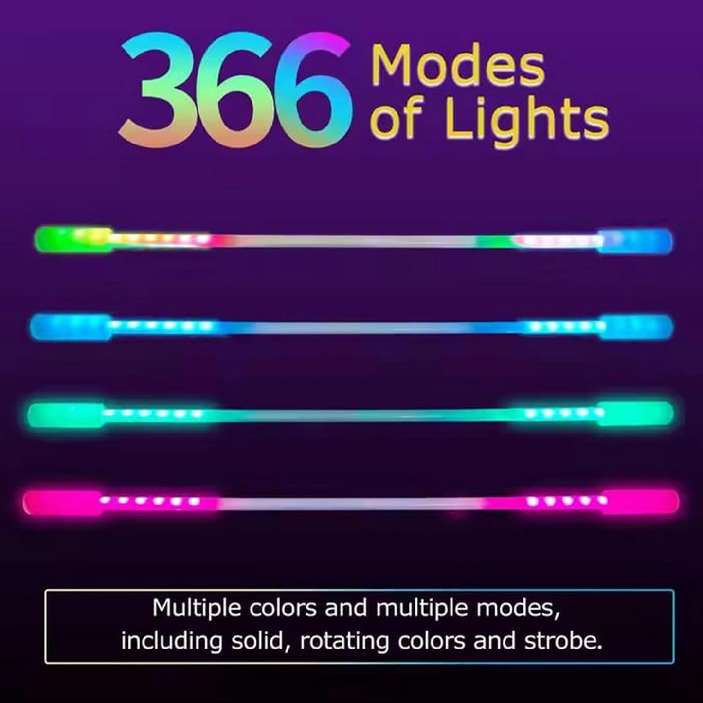 LED Poi LED Staff, Length 47.51 Inches, Stunning Light - Glow Staff Spinning Fun with Remote Control Ideal for Both Beginners and Professional Performers