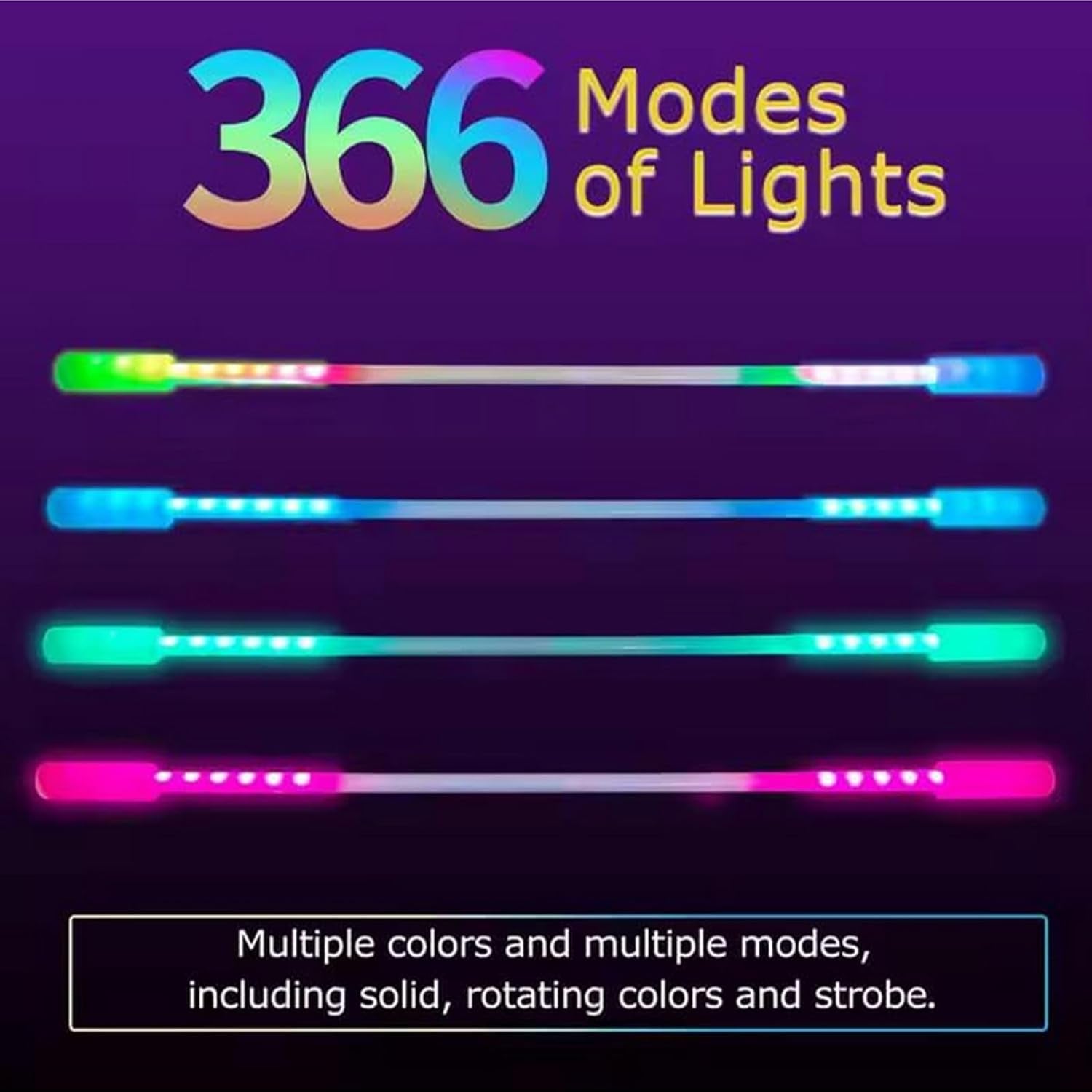 LED Poi LED Staff, Length 47.51 Inches, Stunning Light - Glow Staff Spinning Fun with Remote Control Ideal for Both Beginners and Professional Performers