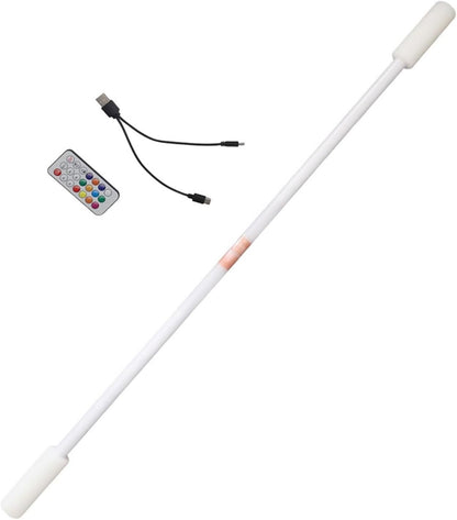 LED Poi LED Staff, Length 47.51 Inches, Stunning Light - Glow Staff Spinning Fun with Remote Control Ideal for Both Beginners and Professional Performers