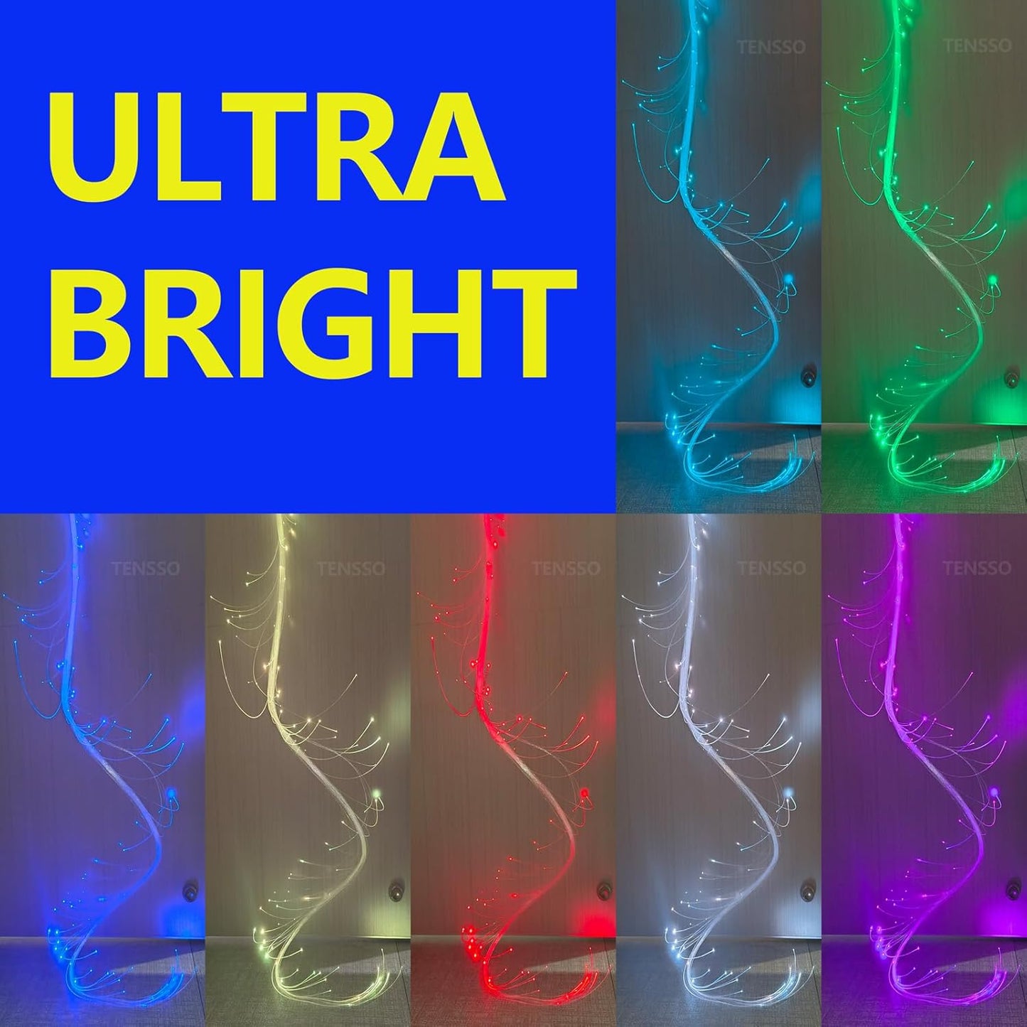 Fiber Optic Whip LED Whips:  6Ft Rechargeable LED Whip Lights for Dance with 7 Colors and 5 Glow Modes, Flow Toy Rave Light Accessories for Dancing, Party, Gift