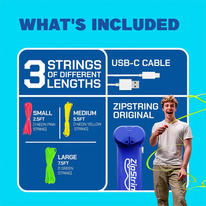Original - as Seen on Shark Tank - Classic Rope Launcher Toy, Perfect for Kids & Adults - Fly a String Loop in the Air for Endless Tricks & Fun, Wonderment Awaits, Bold Blue